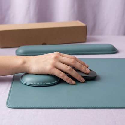 AI concept oval mouse wrist rest detail