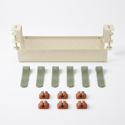 AI concept cable organizer kit on white background